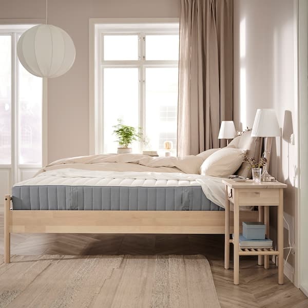 Ikea VALEVÅG Pocket sprung mattress, extra firm/light blue, 90x200 cm