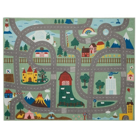Ikea VALLABY - Rug, green, 100x133 cm