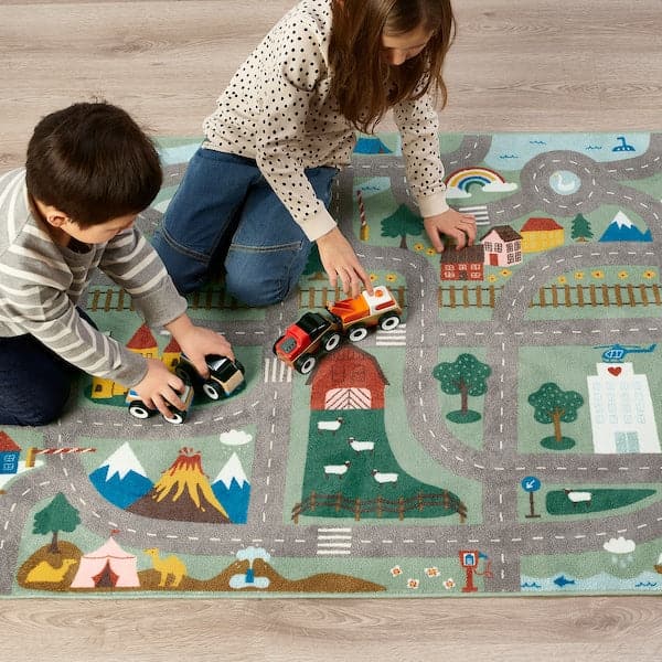 Ikea VALLABY - Rug, green, 100x133 cm