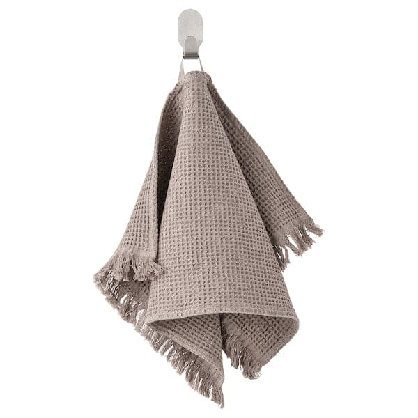 VALLASÅN Guest towel - light grey/brown 30x50 cm , 30x50 cm - best price from Maltashopper.com 80502130