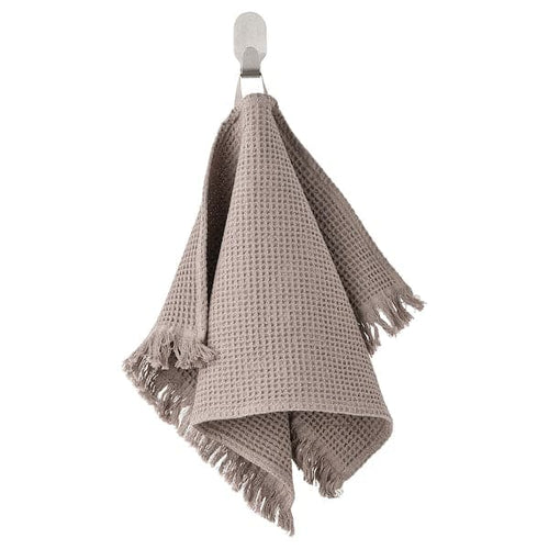 VALLASÅN Guest towel - light grey/brown 30x50 cm , 30x50 cm