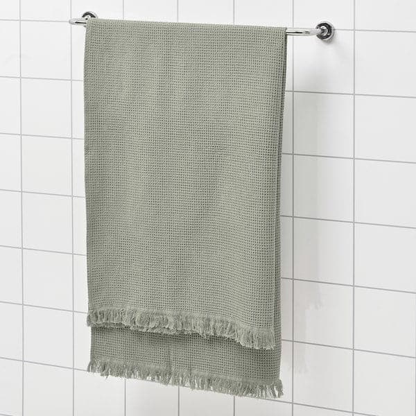 Ikea VALLASÅN - Bath sheet, light green, 100x150 cm