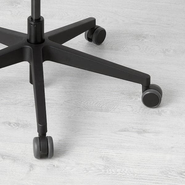 Ikea VALLFJÄLLET - Office chair with armrests, Gunnared grey ,