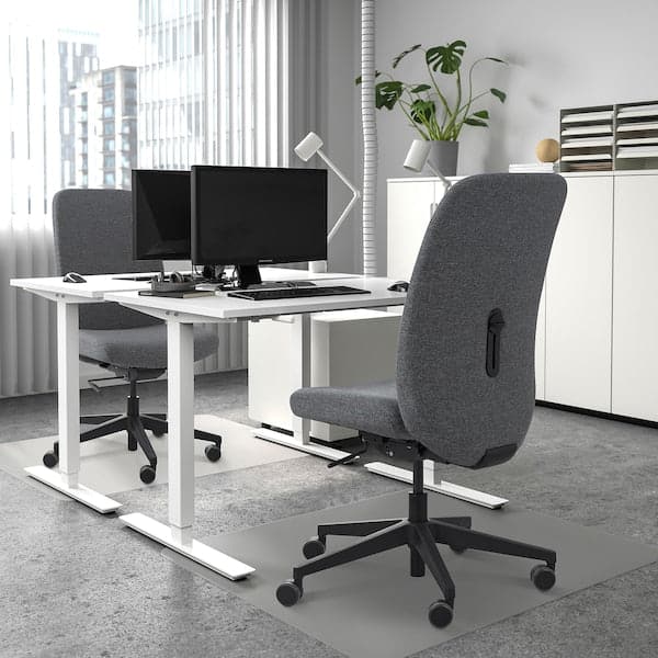 Ikea VALLFJÄLLET - Office chair, Gunnared grey ,