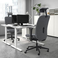 VALLFJÄLLET - Office chair/armchair/headrest, Gunnared grey , - best price from Maltashopper.com 59505178