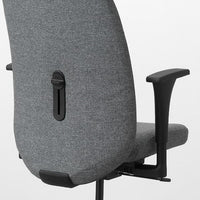 VALLFJÄLLET - Office chair/armchair/headrest, Gunnared grey , - best price from Maltashopper.com 59505178