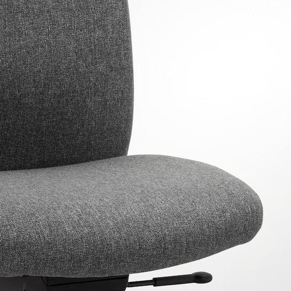Ikea VALLFJÄLLET - Office chair with headrest, Gunnared grey ,