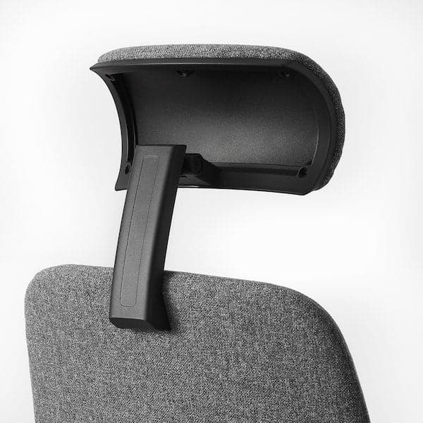 Ikea VALLFJÄLLET - Office chair with headrest, Gunnared grey ,