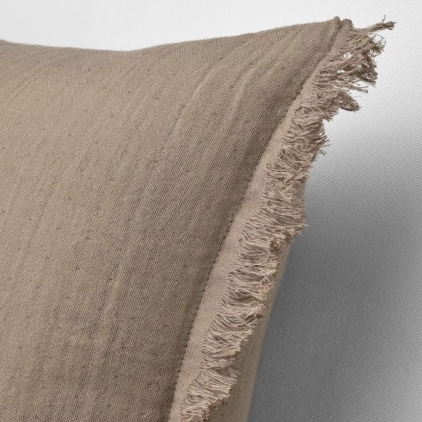 Ikea VALLKRASSING - Cushion cover, light grey-brown, 50x50 cm