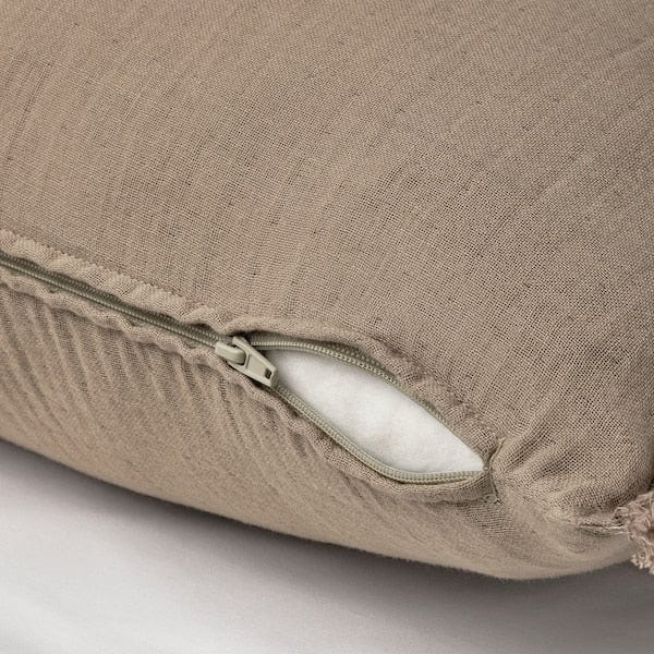 Ikea VALLKRASSING - Cushion cover, light grey-brown, 50x50 cm