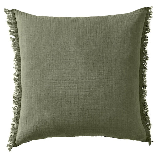 VALLKRASSING - Cushion cover, grey-green, 50x50 cm