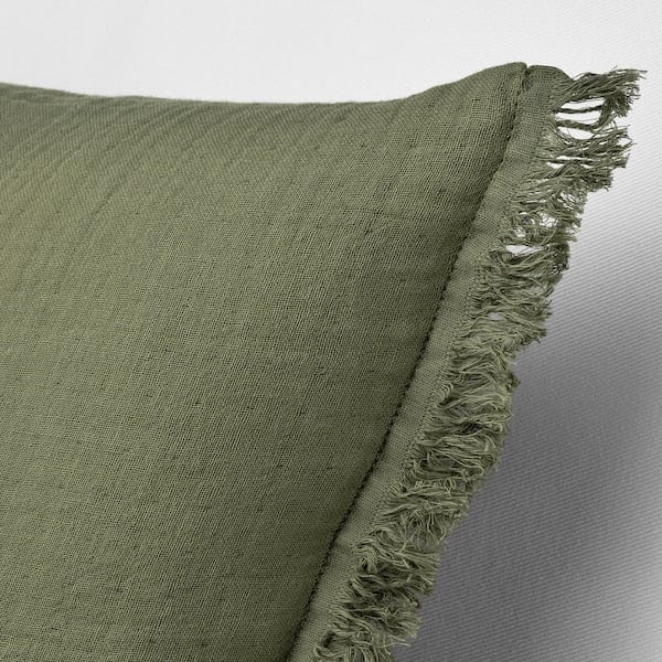 Ikea VALLKRASSING - Cushion cover, grey-green, 50x50 cm