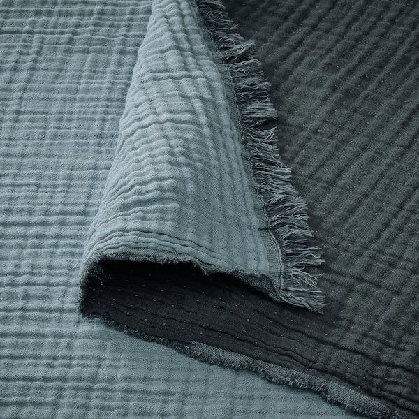 Ikea VALLKRASSING - Throw, light blue-grey, 150x200 cm