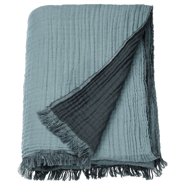 VALLKRASSING - Throw, light blue-grey, 150x200 cm - best price from Maltashopper.com 30570942