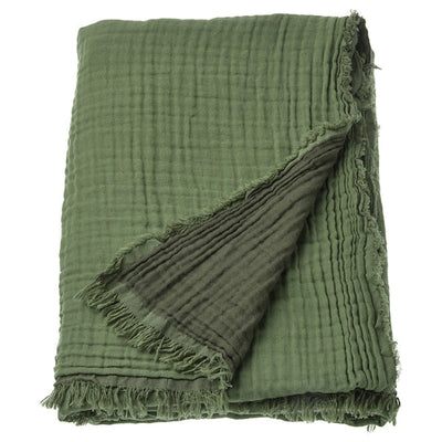 VALLKRASSING - Throw, grey-green, 150x200 cm - best price from Maltashopper.com 00570934