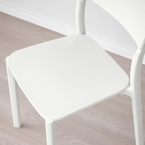 VANGSTA / JANINGE - Table and 4 chairs, white/white, 120/180 cm - best price from Maltashopper.com 19483041