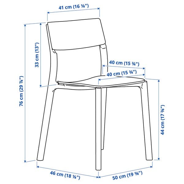 VANGSTA / JANINGE - Table and 6 chairs, white/white, 120/180 cm - best price from Maltashopper.com 09483032