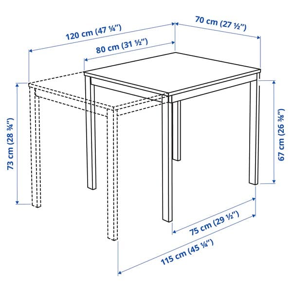 VANGSTA / KÄTTIL - Table and 2 chairs