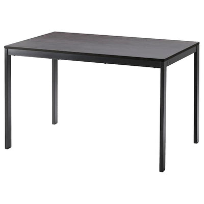 VANGSTA - Extendable table, black/dark brown, 120/180x75 cm - best price from Maltashopper.com 10420152