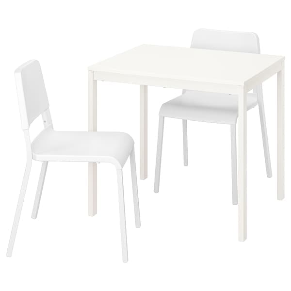 VANGSTA / TEODORES - Table and 2 chairs, white/white , 80/120 cm - Premium Kitchen & Dining Furniture Sets from Ikea - Just €207.99! Shop now at Maltashopper.com
