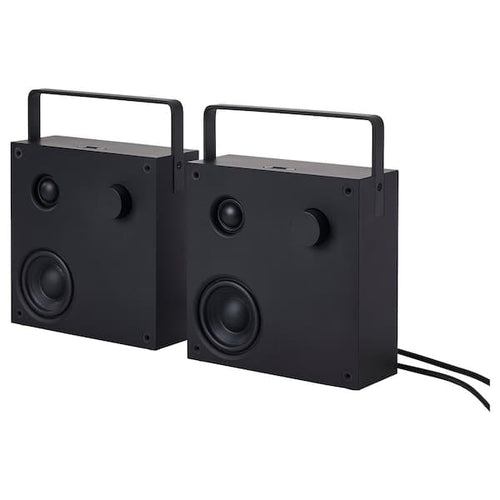 VAPPEBY - Bluetooth® speakers, black/set of 2 gen 3, , 20x20 cm