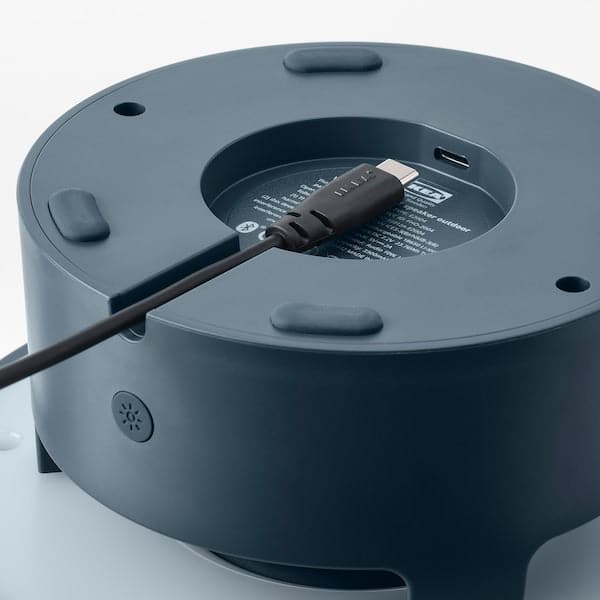 Ikea VAPPEBY - Bluetooth speaker lamp, outdoor/blue