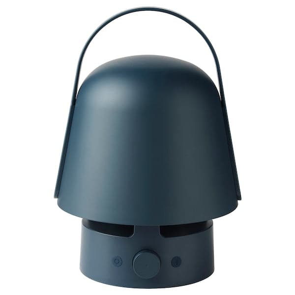 VAPPEBY - Bluetooth speaker lamp, outdoor/blue