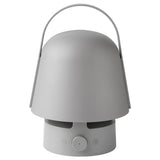 VAPPEBY bluetooth speaker lamp, outdoor/grey, 17 cm