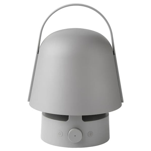 VAPPEBY bluetooth speaker lamp, outdoor/grey, 17 cm