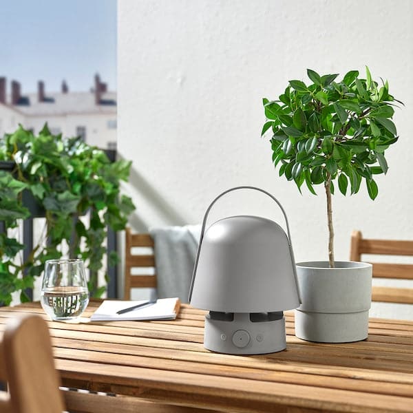 VAPPEBY - Bluetooth speaker lamp, outdoor/grey - Premium Decor from Ikea - Just €64.99! Shop now at Maltashopper.com