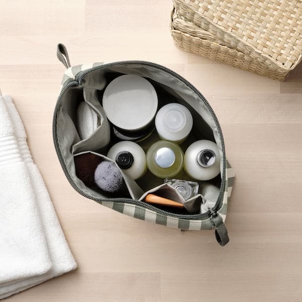 Ikea VÅRANTENNMAL - Necessaire, color naturale/grigio-verde ,