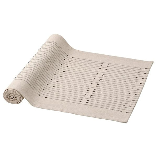 VÅRARV table-runner, dark grey/natural, 35x150 cm