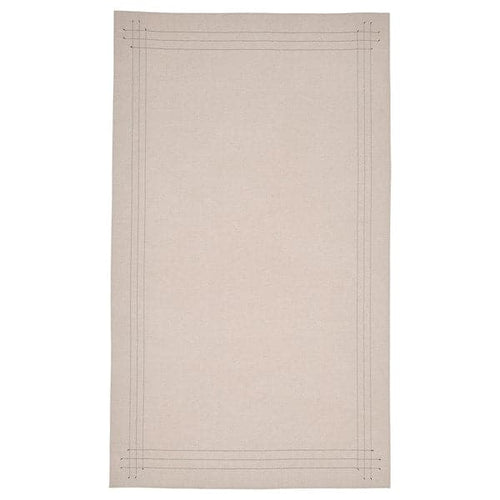 VÅRARV - Tablecloth, dark grey/natural, 145x240 cm