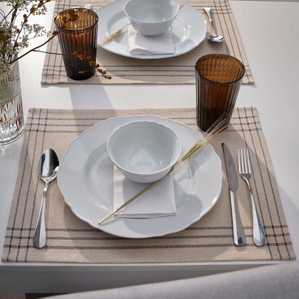 VÅRARV - Place mat, dark grey/natural, 35x45 cm - best price from Maltashopper.com 20545849