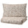 VÅRBRÄCKA - VÅRBRÄCKA Duvet cover and 2 pillowcases, beige/white, 240x220/50x80 cm