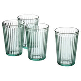 VARDAGEN glass, light turquoise, 31 cl, 4 pack