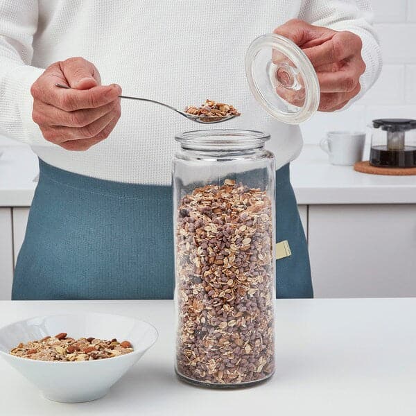 VARDAGEN - Jar with lid, clear glass