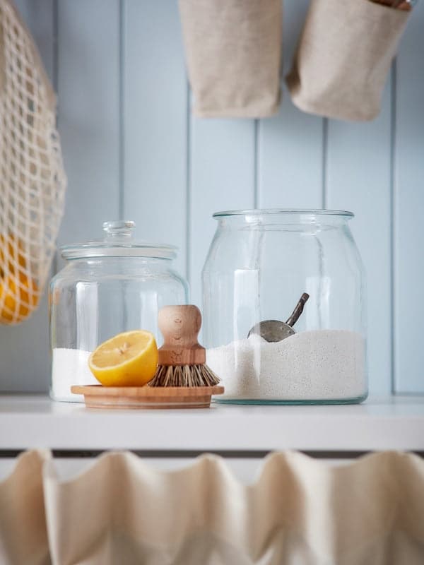 Ikea VARDAGEN - Jar with lid, clear glass, 1.9 l