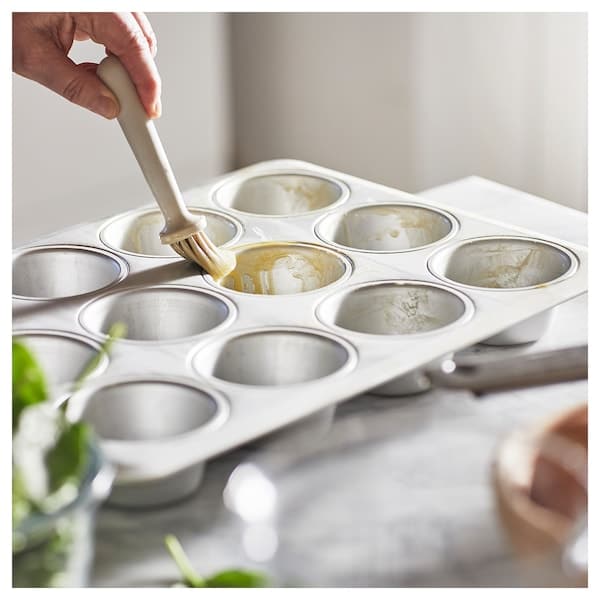 Ikea VARDAGEN - Muffin tin, silver-colour, 38x29 cm