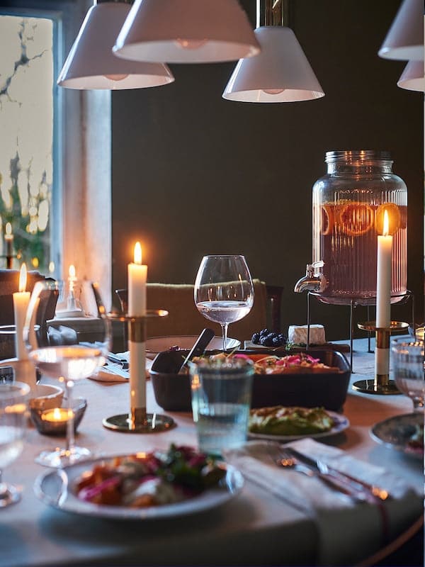 Ikea VARDAGEN - Stand for jar with tap, dark grey