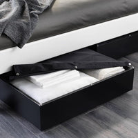 VARDÖ - Bed storage box, black, 65x70 cm - best price from Maltashopper.com 20238223