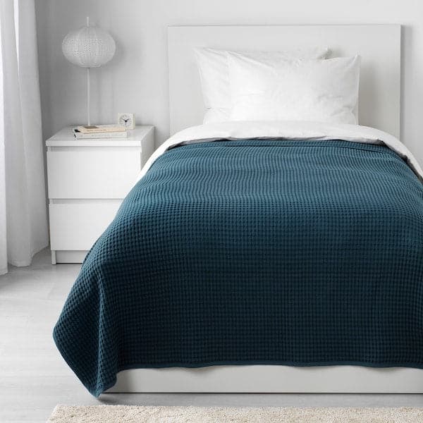VÅRELD - Bedspread, dark blue , 150x250 cm - best price from Maltashopper.com 10346398