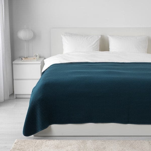 VÅRELD - Bedspread, dark blue , 230x250 cm - best price from Maltashopper.com 30346401