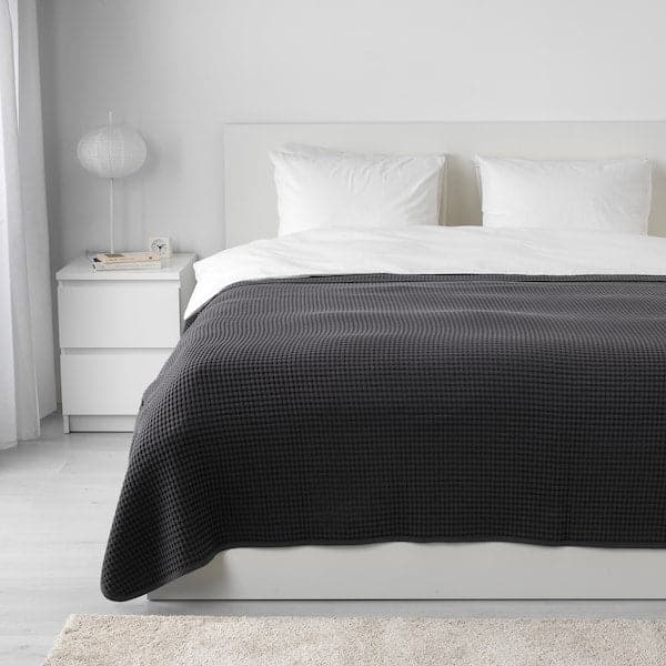 VÅRELD - Bedspread, dark grey, 230x250 cm - best price from Maltashopper.com 60346447