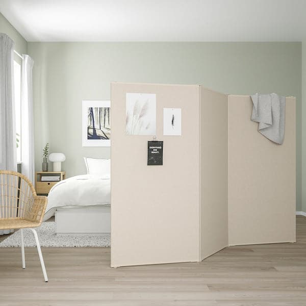 VARHAUG - Room divider, beige, 242x157 cm - best price from Maltashopper.com 30501072