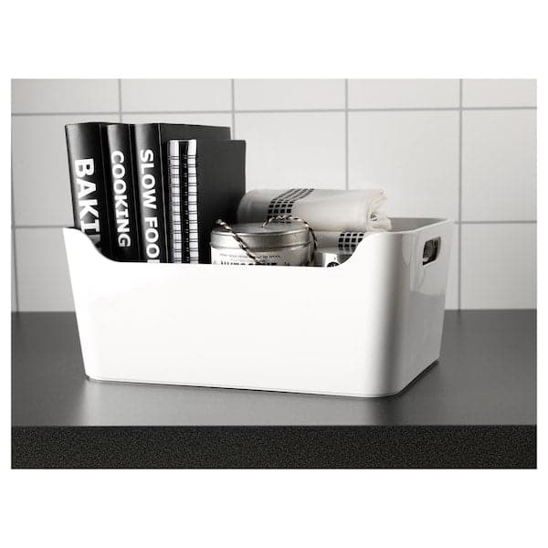VARIERA - Box, white, 34x24 cm - best price from Maltashopper.com 70177255