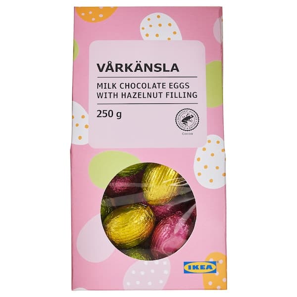 VÅRKÄNSLA - Milk chocolate eggs, with hazelnut filling Rainforest Alliance Certified, 250 g - best price from Maltashopper.com 50546338