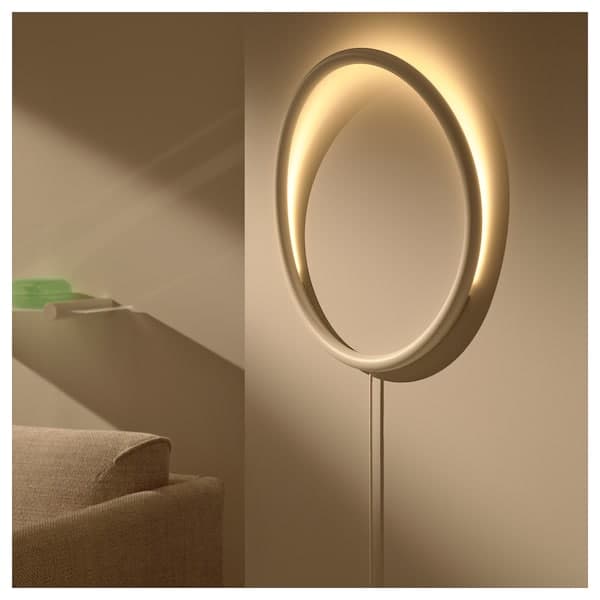 VARMBLIXT - LED wall lamp, white metal/ceramic , - best price from Maltashopper.com 60531464