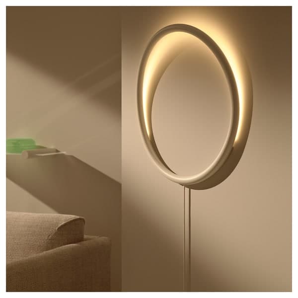 Ikea VARMBLIXT - LED wall lamp, white metal/ceramic ,