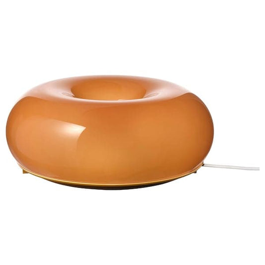 Ikea VARMBLIXT - LED table/wall lamp, orange glass/round ,